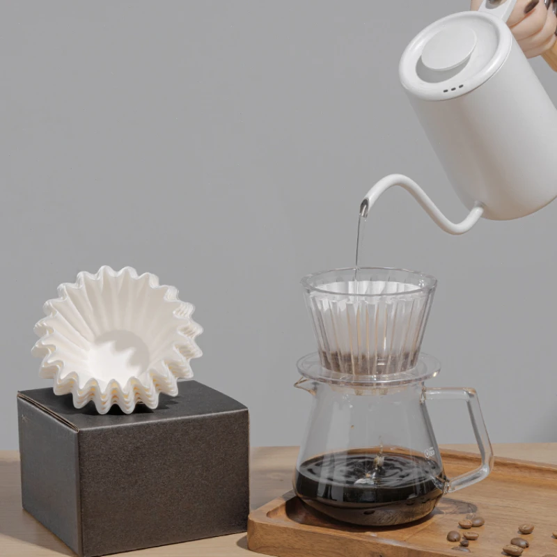 Coffee Tea Paper Cups - 50PCS Kraft Paper Coffee Filter Cups