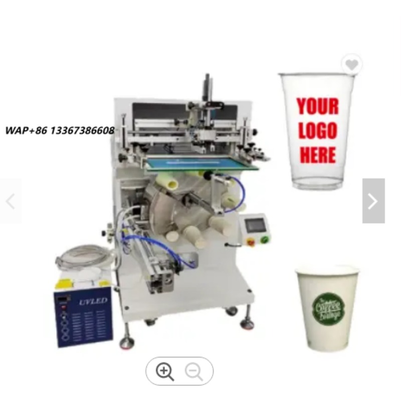 Coffee Tea Paper Cups - Semi-auto Screen Printer with 8 Station