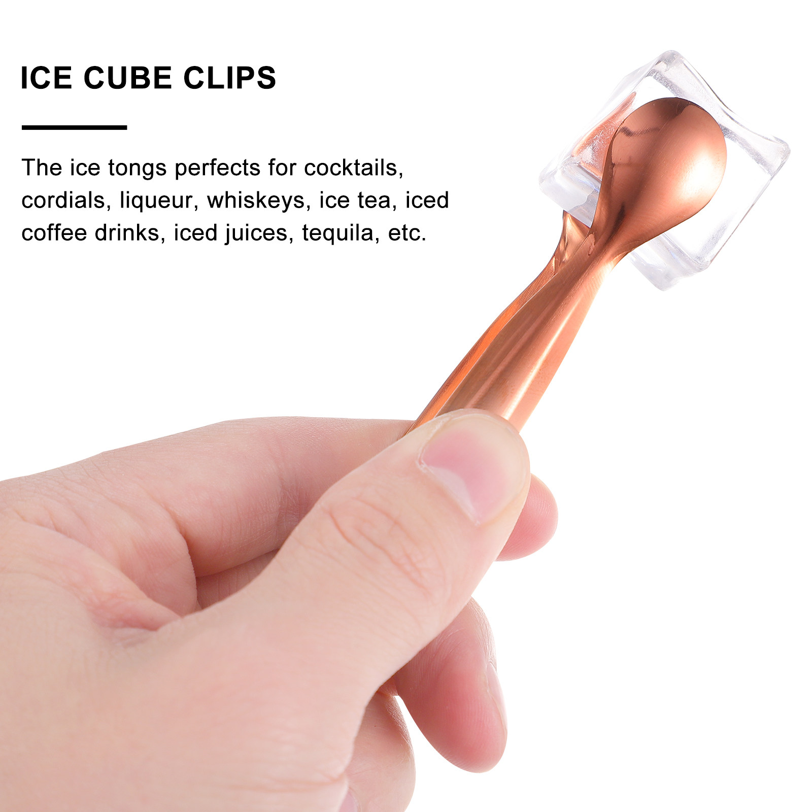 Coffee Tea Uses - 8Pcs Stainless Steel Ice Tongs Rust