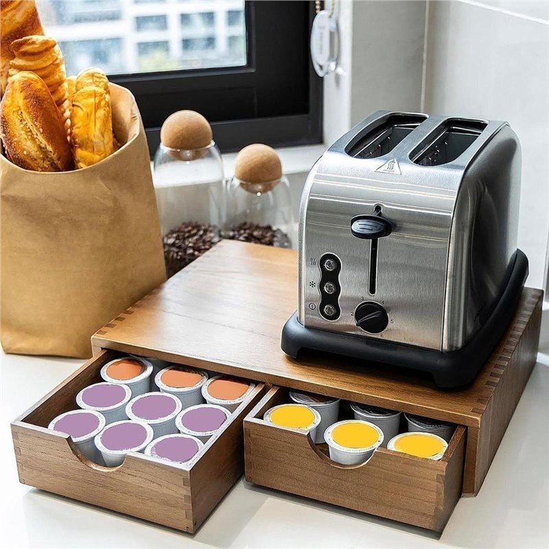 TFTP-Wooden Coffee Pod Storage - Coffee Tea Station recension och pris