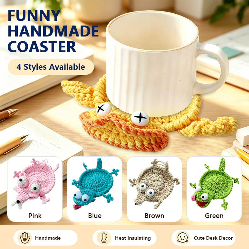 Cute Crochet Animal Coaster Ha - Coffee Tea Station recension och pris