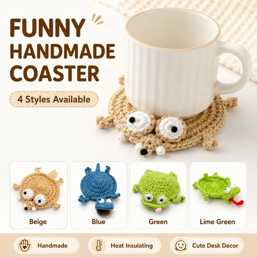 Animal Crochet Cup Coaster Han - Coffee Tea Uses recension och pris