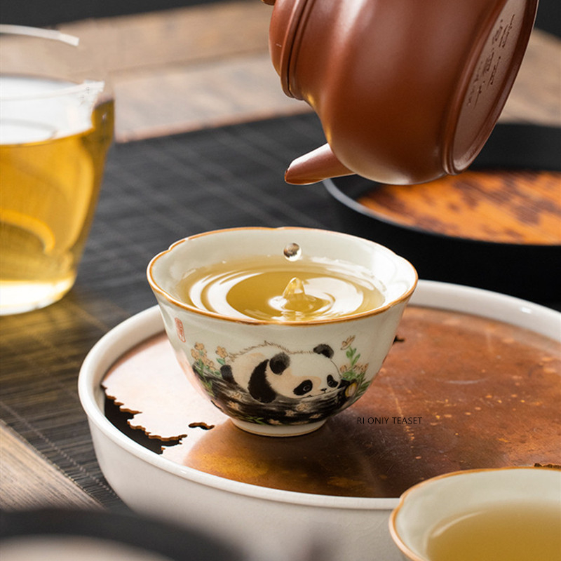 1 Pc Chinese Tradition Ru Kiln - Coffee Tea Set Up recension och pris