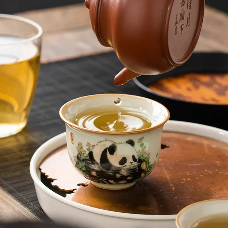 1 Pc Chinese Tradition Ru Kiln - Coffee Tea Set Up recension och pris