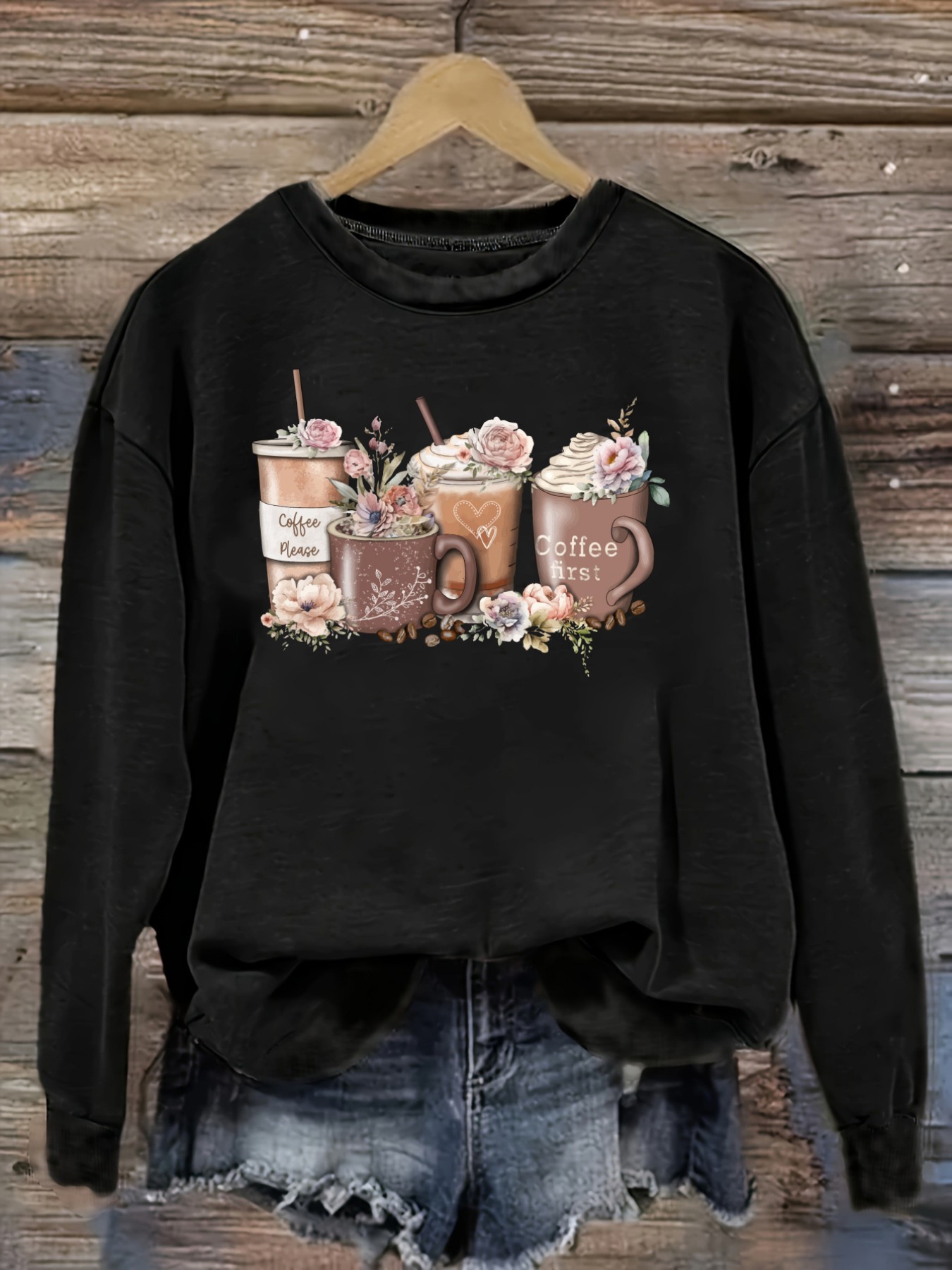 Women's Casual Long Sleeve Cre - Coffee & Tea Collective recension och pris