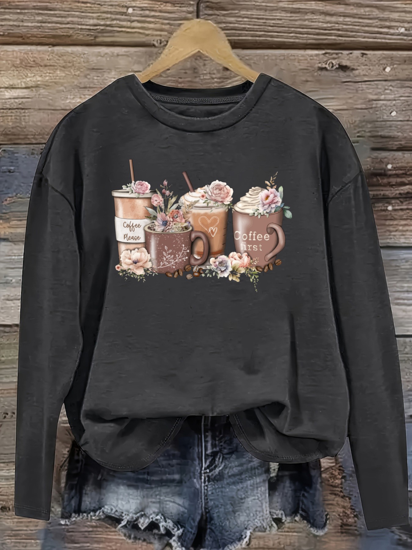 Women's Casual Long Sleeve Cre - Coffee & Tea Collective recension och pris