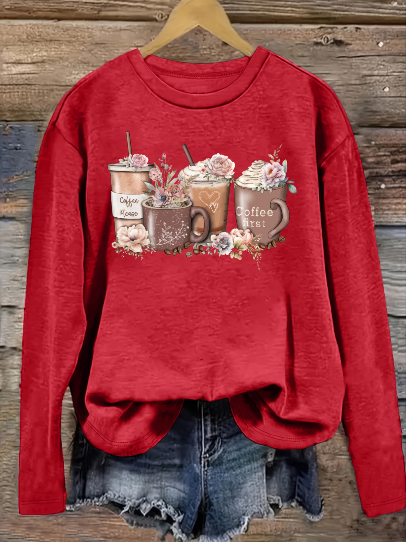 Women's Casual Long Sleeve Cre - Coffee & Tea Collective recension och pris