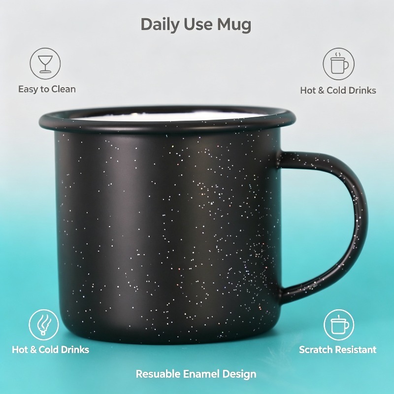 Vintage Enamel Mug with Star‑D - Coffee Tea Uses recension och pris