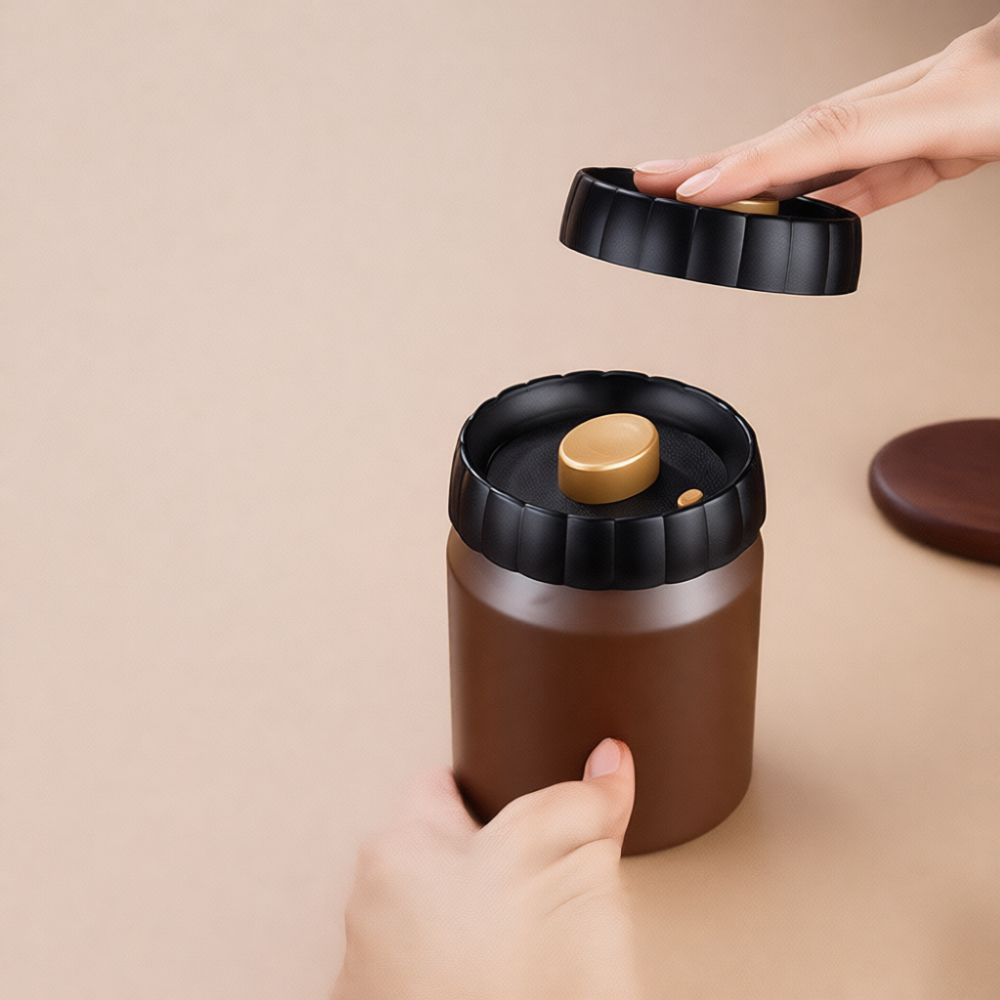 Vacuum Sealed Coffee Bean Stor - Coffee Tea And Bean Leaf recension och pris