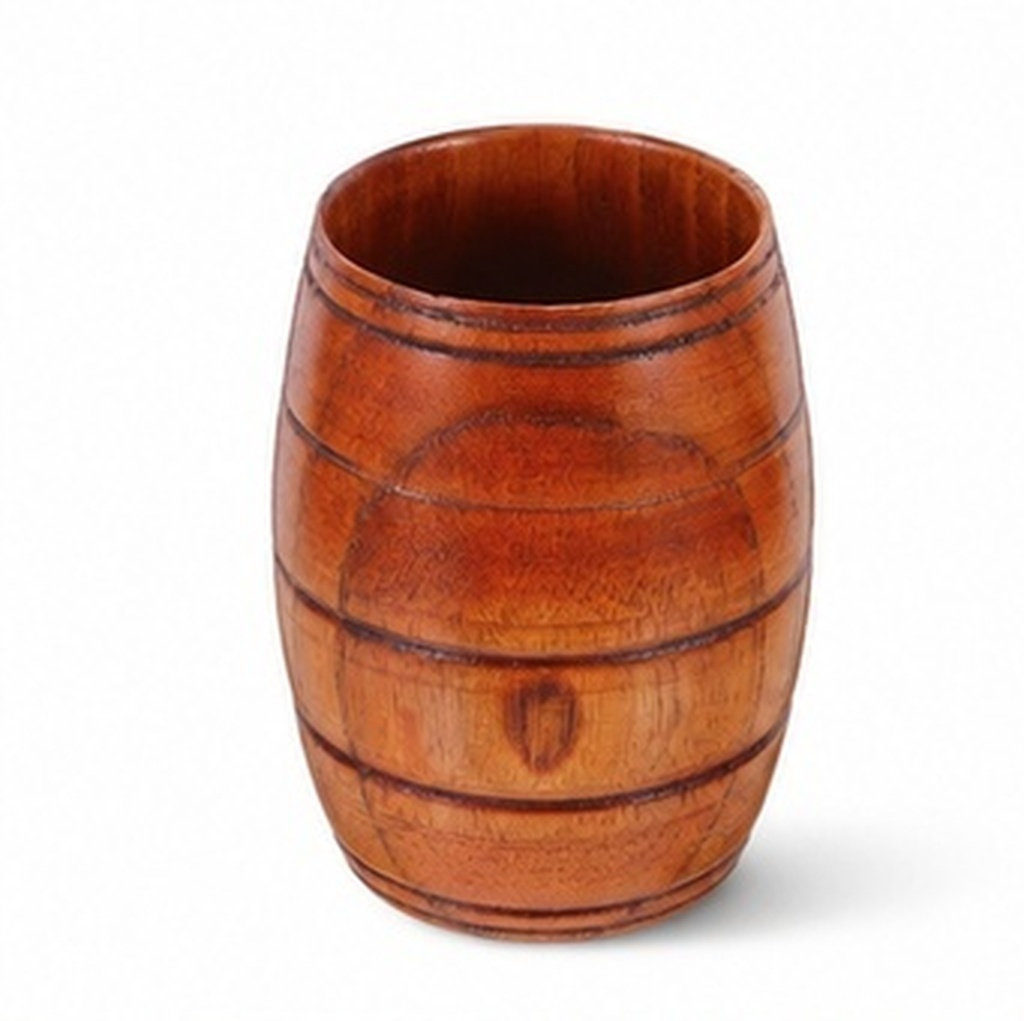 Wooden Barrel Beer Mug Natural - Coffee Tea Uses recension och pris