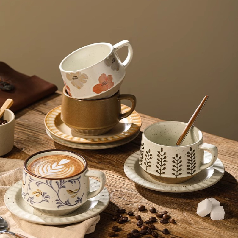 Retro Ceramic Cup Coarse Potte - Coffee Tea Set Up recension och pris
