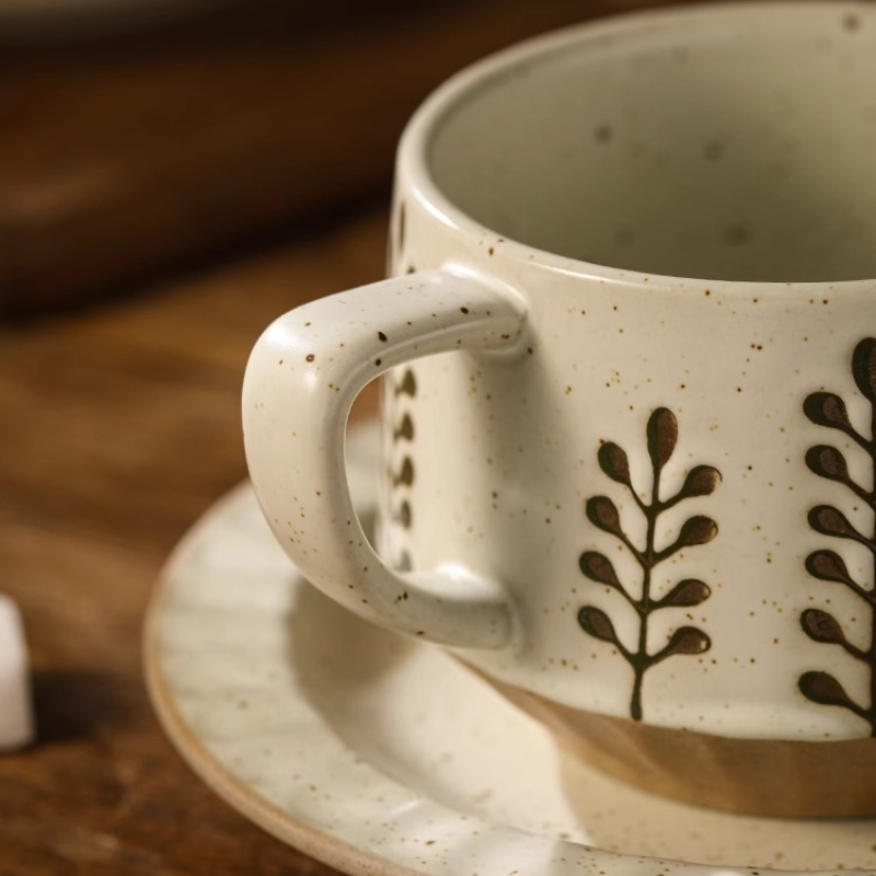 Retro Ceramic Cup Coarse Potte - Coffee Tea Set Up recension och pris
