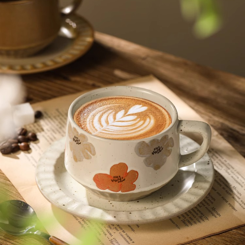 Retro Ceramic Cup Coarse Potte - Coffee Tea Set Up recension och pris