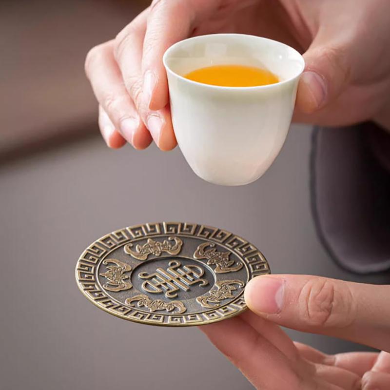 Alloy Coasters Retro Zen Kung  - Coffee Tea Uses recension och pris