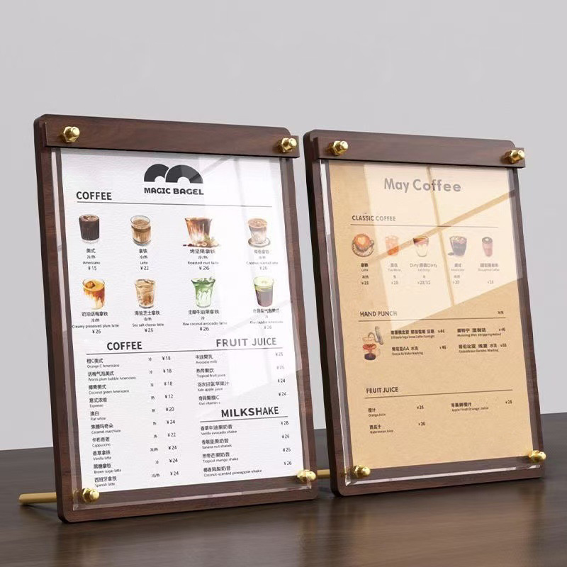 Custom A4/A5 Acrylic Wood Grai - Coffee Tea Station recension och pris