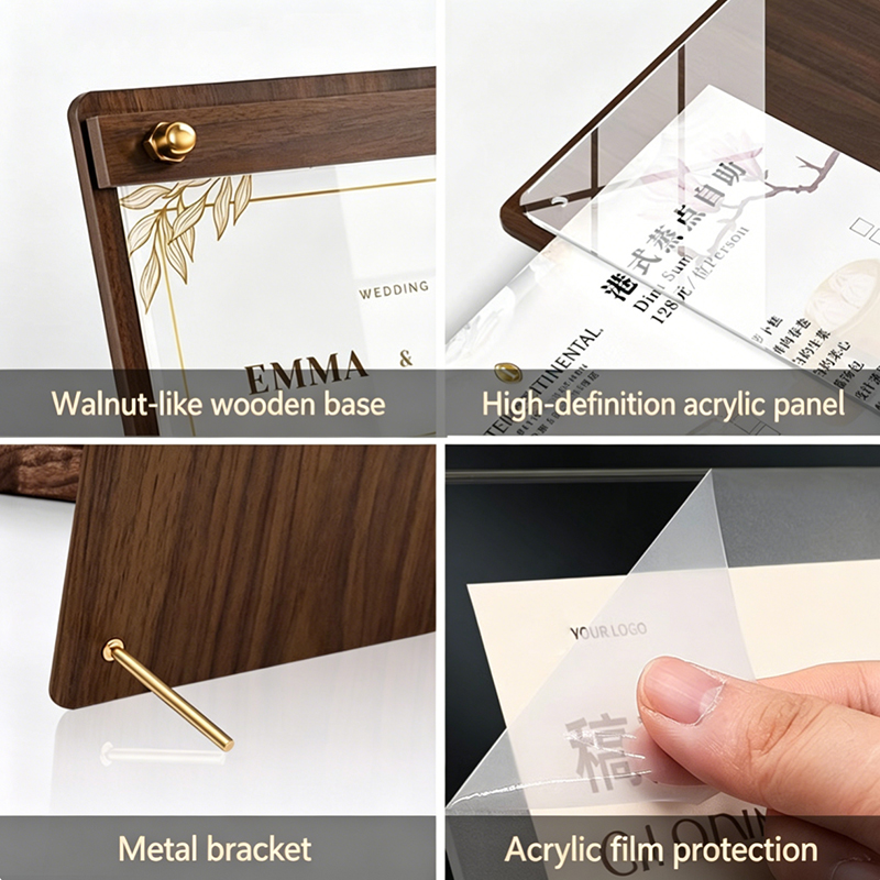 Custom A4/A5 Acrylic Wood Grai - Coffee Tea Station recension och pris