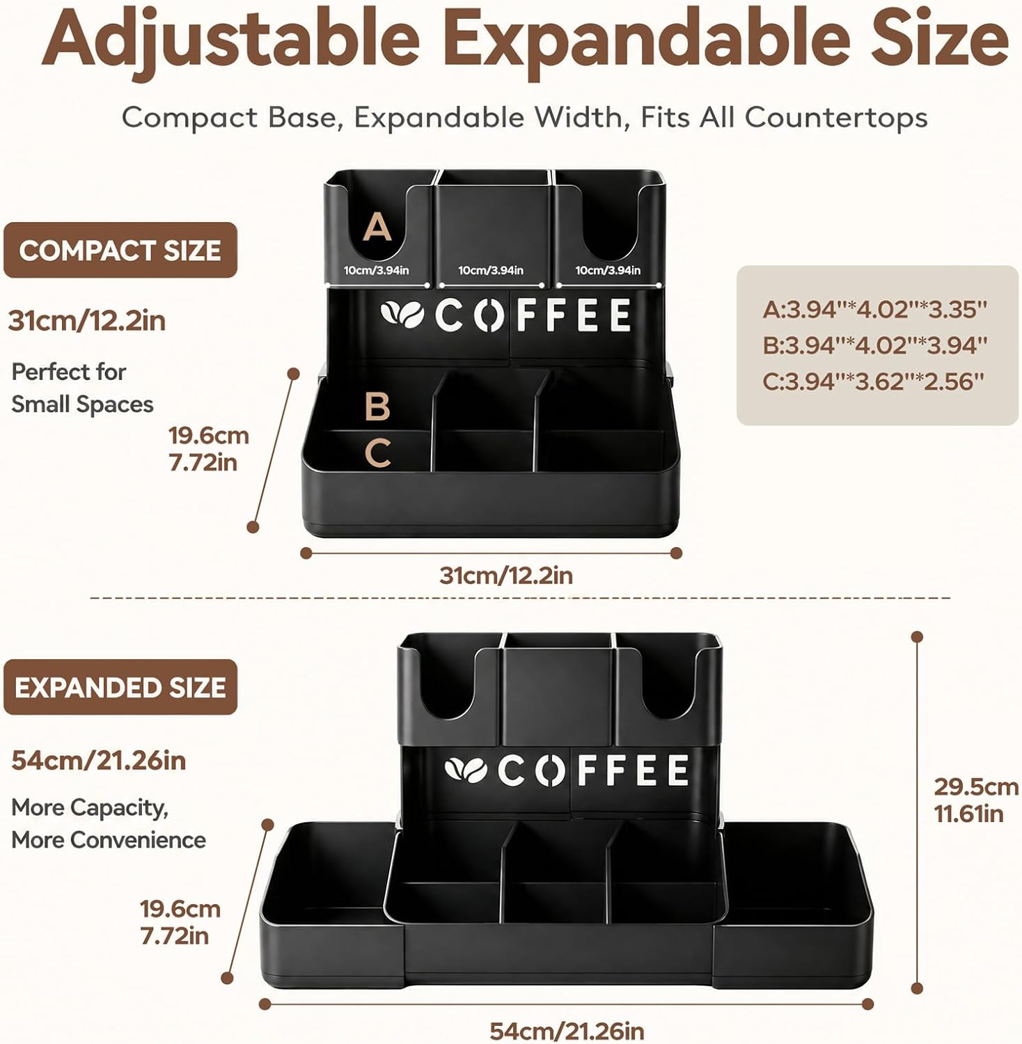 2 Tier Coffee Station Organize - Coffee Tea Station recension och pris