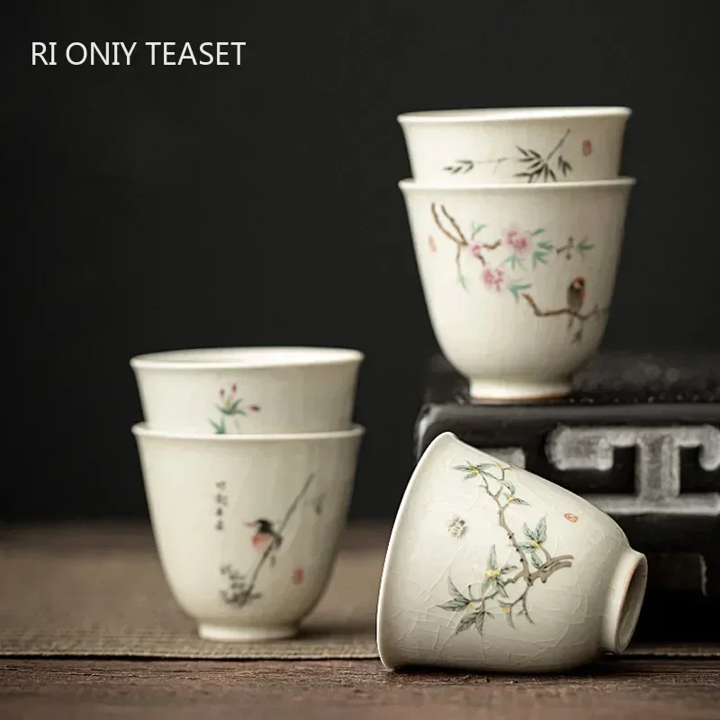 Retro Ice Crack Ceramic Teacup - Coffee Tea Set Up recension och pris