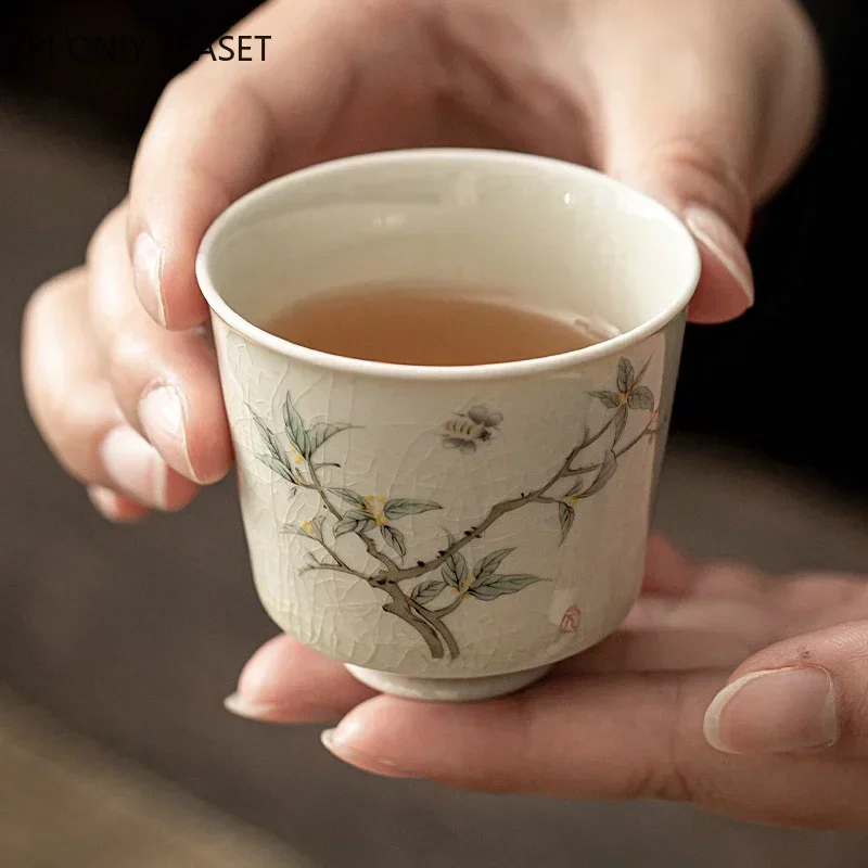 Retro Ice Crack Ceramic Teacup - Coffee Tea Set Up recension och pris