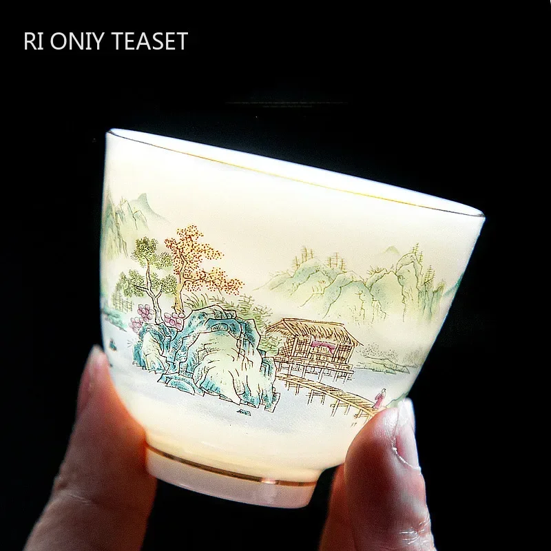 1pc Chinese Ceramic Teacup Han - Coffee Tea Set Up recension och pris