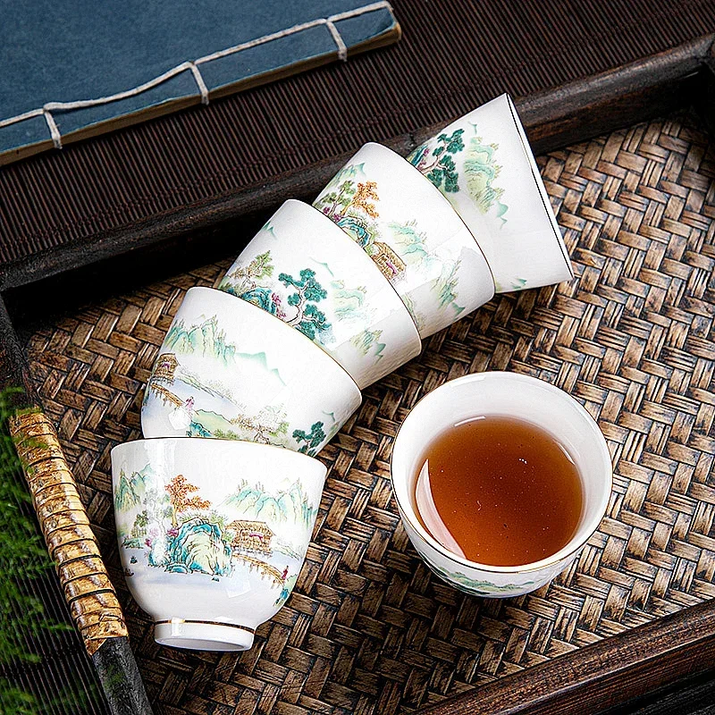 1pc Chinese Ceramic Teacup Han - Coffee Tea Set Up recension och pris