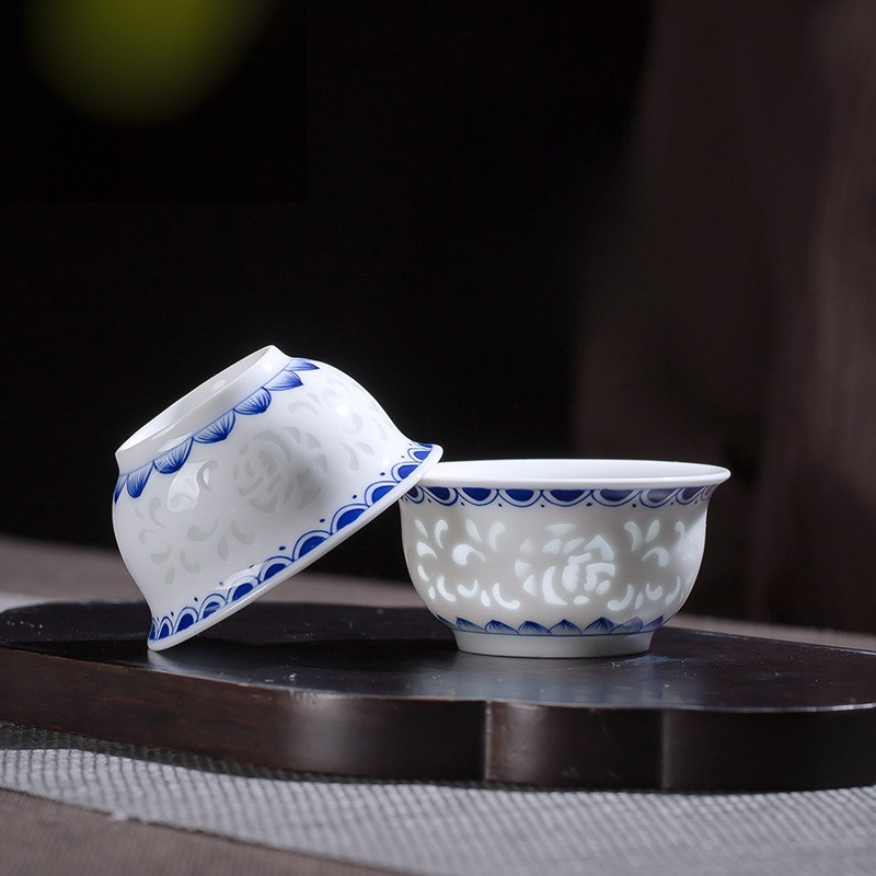 Hand Drawn Blue and White Exqu - Coffee Tea Set Up recension och pris