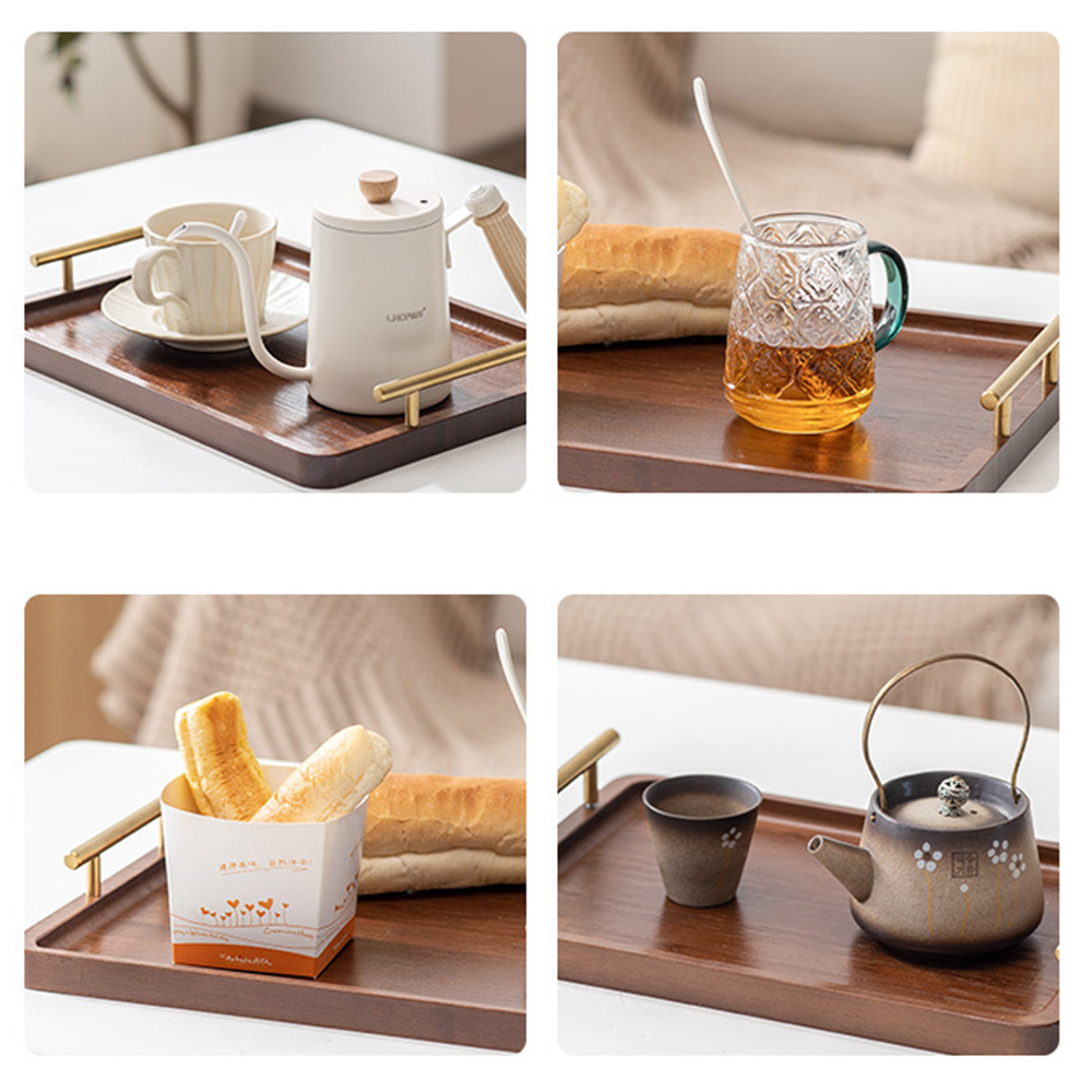Wooden Serving Tray with Handl - Coffee Tea Station recension och pris
