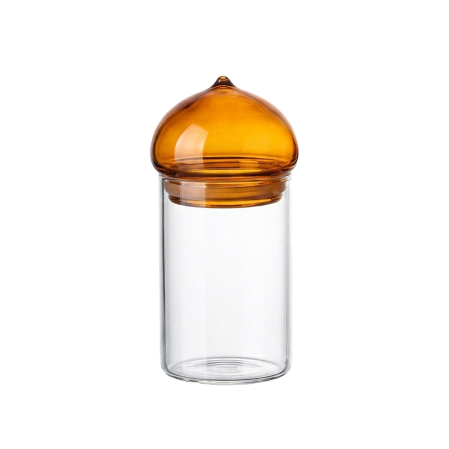 Amber Lid Glass Storage Jar, H - Coffee Tea And Bean Leaf recension och pris