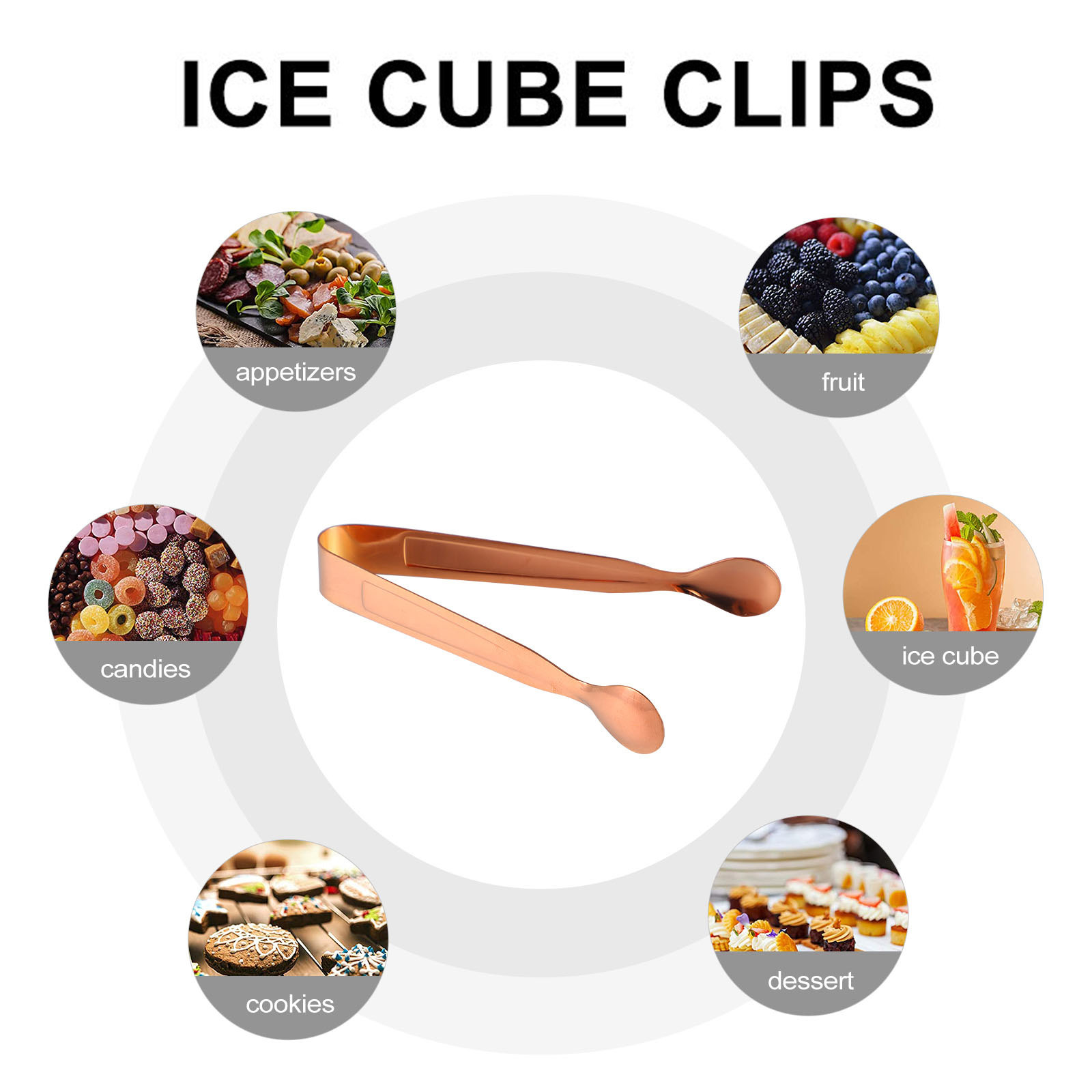 8Pcs Stainless Steel Ice Tongs - Coffee Tea Uses recension och pris